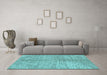 Machine Washable Abstract Light Blue Modern Rug in a Living Room, wshabs2954lblu