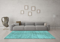 Machine Washable Abstract Light Blue Modern Rug, wshabs2954lblu