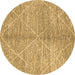 Round Machine Washable Abstract Brown Modern Rug, wshabs2954brn