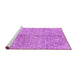 Sideview of Machine Washable Abstract Purple Modern Area Rugs, wshabs2954pur