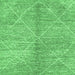 Square Abstract Emerald Green Modern Rug, abs2954emgrn