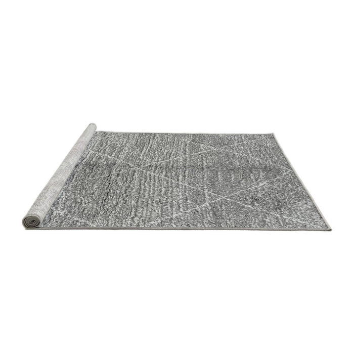 Sideview of Machine Washable Abstract Gray Modern Rug, wshabs2954gry