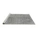 Sideview of Machine Washable Abstract Gray Modern Rug, wshabs2954gry