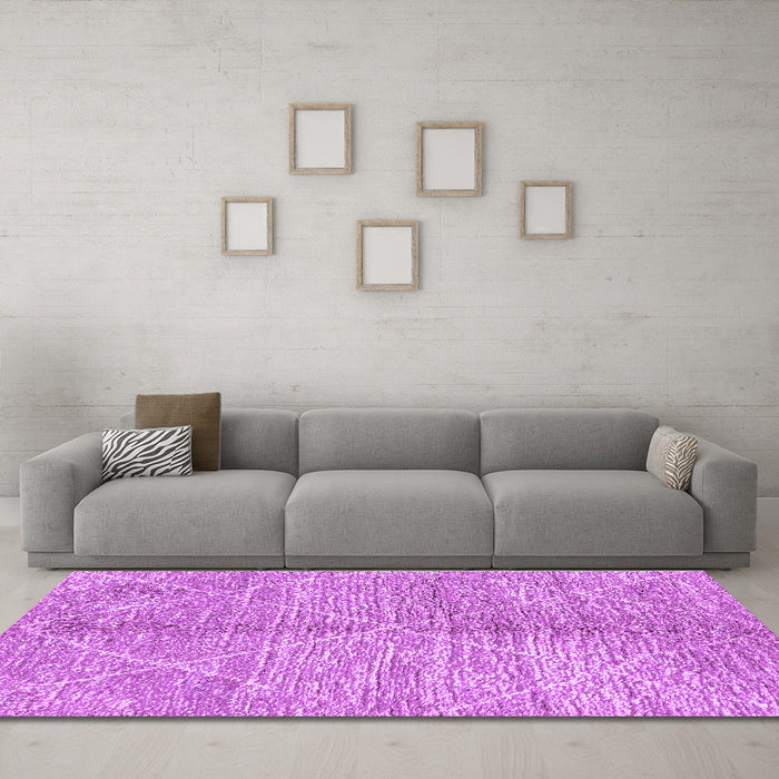 Machine Washable Abstract Purple Modern Area Rugs in a Living Room, wshabs2954pur