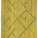 Square Abstract Yellow Modern Rug, abs2955yw