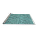 Sideview of Machine Washable Abstract Light Blue Modern Rug, wshabs2955lblu