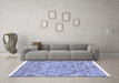 Machine Washable Abstract Blue Modern Rug in a Living Room, wshabs2955blu