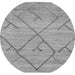 Round Machine Washable Abstract Gray Modern Rug, wshabs2955gry