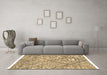 Machine Washable Abstract Brown Modern Rug in a Living Room,, wshabs2955brn