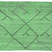 Square Abstract Emerald Green Modern Rug, abs2955emgrn