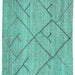 Square Abstract Turquoise Modern Rug, abs2955turq