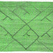 Square Abstract Green Modern Rug, abs2955grn