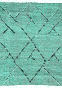 Abstract Turquoise Modern Rug, abs2955turq