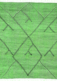 Abstract Green Modern Rug, abs2955grn