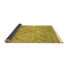 Sideview of Abstract Yellow Modern Rug, abs2955yw