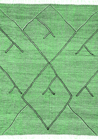 Abstract Emerald Green Modern Rug, abs2955emgrn