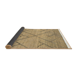 Sideview of Abstract Brown Modern Rug, abs2955brn
