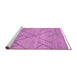 Sideview of Machine Washable Abstract Pink Modern Rug, wshabs2955pnk