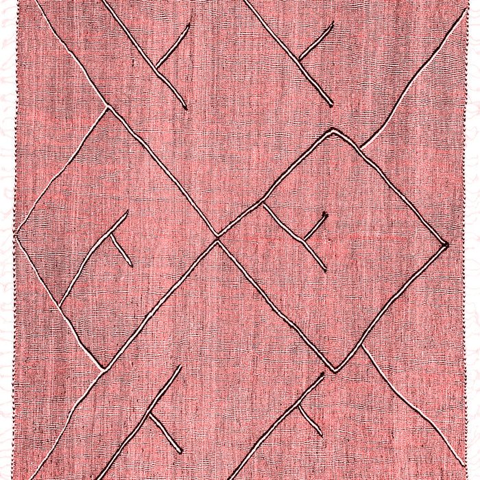 Abstract Red Modern Rug, abs2955red