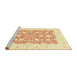 Sideview of Machine Washable Abstract Sun Yellow Rug, wshabs2956