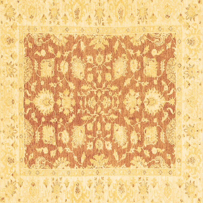 Square Machine Washable Oriental Brown Traditional Rug, wshabs2956brn