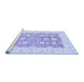 Sideview of Machine Washable Oriental Blue Traditional Rug, wshabs2956blu