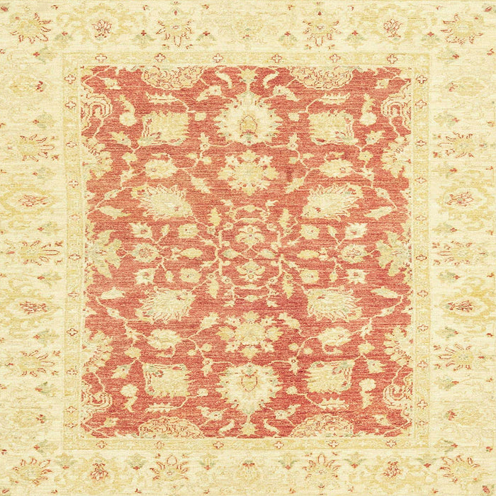 Square Abstract Sun Yellow Oriental Rug, abs2956
