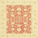 Square Abstract Sun Yellow Oriental Rug, abs2956