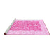 Sideview of Machine Washable Oriental Pink Traditional Rug, wshabs2956pnk