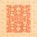 Square Oriental Orange Traditional Rug, abs2956org