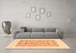 Machine Washable Oriental Orange Traditional Area Rugs in a Living Room, wshabs2956org