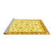 Sideview of Machine Washable Oriental Yellow Traditional Rug, wshabs2957yw