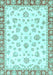 Oriental Light Blue Traditional Rug, abs2957lblu