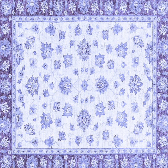 Square Oriental Blue Traditional Rug, abs2957blu