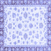 Square Oriental Blue Traditional Rug, abs2957blu