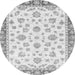 Round Oriental Gray Traditional Rug, abs2957gry