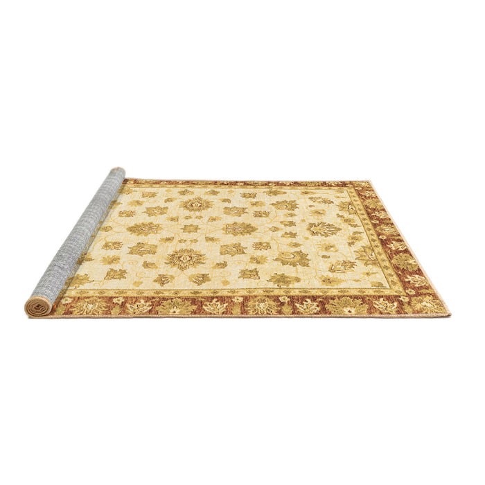 Sideview of Machine Washable Oriental Brown Traditional Rug, wshabs2957brn