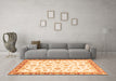 Machine Washable Oriental Orange Traditional Area Rugs in a Living Room, wshabs2957org