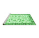 Sideview of Machine Washable Oriental Emerald Green Traditional Area Rugs, wshabs2957emgrn