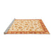 Sideview of Machine Washable Oriental Orange Traditional Area Rugs, wshabs2957org