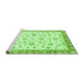 Sideview of Machine Washable Oriental Green Traditional Area Rugs, wshabs2957grn