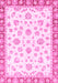 Machine Washable Oriental Pink Traditional Rug, wshabs2957pnk