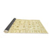 Sideview of Abstract Chrome Gold Yellow Oriental Rug, abs2958