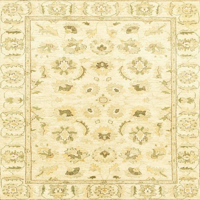 Square Machine Washable Abstract Chrome Gold Yellow Rug, wshabs2958