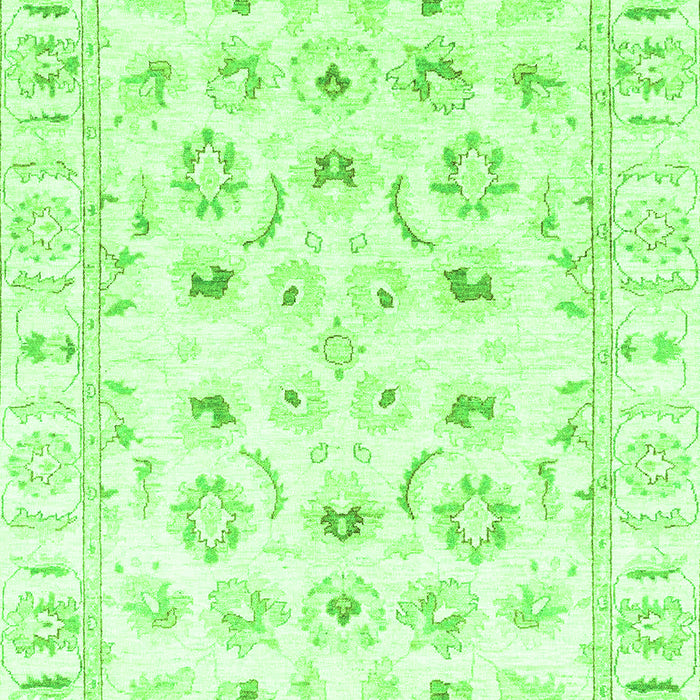 Machine Washable Oriental Green Traditional Area Rugs, wshabs2958grn