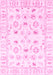 Machine Washable Oriental Pink Traditional Rug, wshabs2958pnk