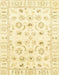 Abstract Chrome Gold Yellow Oriental Rug, abs2958