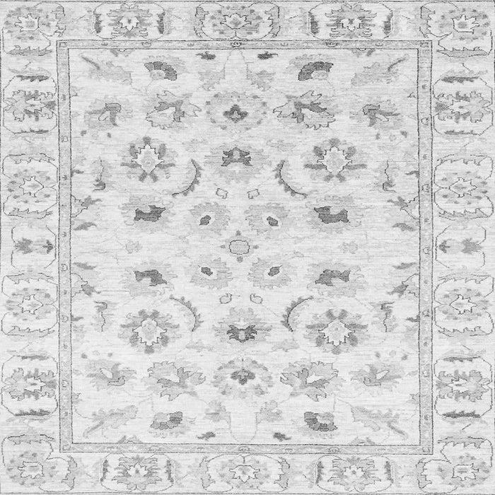 Square Oriental Gray Traditional Rug, abs2958gry