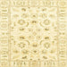 Square Abstract Chrome Gold Yellow Oriental Rug, abs2958