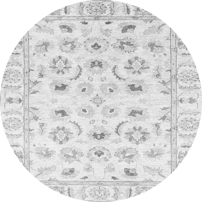 Round Oriental Gray Traditional Rug, abs2958gry